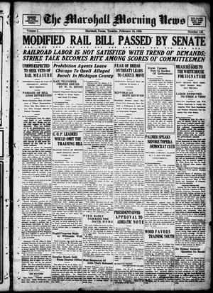 The Marshall Morning News (Marshall, Tex.), Vol. 1, No. 143, Ed. 1 Tuesday, February 24, 1920