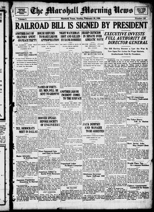 The Marshall Morning News (Marshall, Tex.), Vol. 1, No. 148, Ed. 1 Sunday, February 29, 1920
