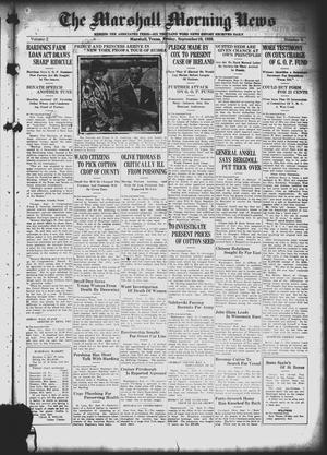 The Marshall Morning News (Marshall, Tex.), Vol. 2, No. 3, Ed. 1 Friday, September 10, 1920
