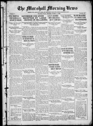 The Marshall Morning News (Marshall, Tex.), Vol. 2, No. 22, Ed. 1 Saturday, October 2, 1920