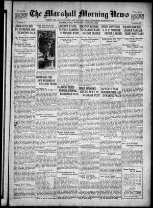 The Marshall Morning News (Marshall, Tex.), Vol. 2, No. 37, Ed. 1 Wednesday, October 20, 1920