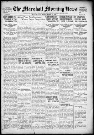The Marshall Morning News (Marshall, Tex.), Vol. 2, No. 39, Ed. 1 Friday, October 22, 1920