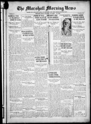 The Marshall Morning News (Marshall, Tex.), Vol. 2, No. 58, Ed. 1 Saturday, November 13, 1920