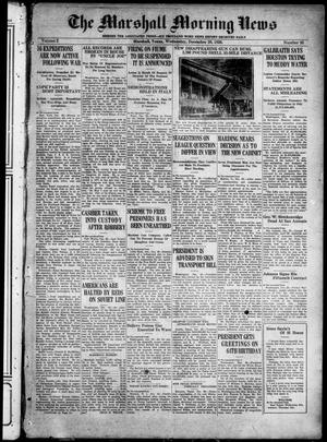The Marshall Morning News (Marshall, Tex.), Vol. 2, No. 95, Ed. 1 Wednesday, December 29, 1920