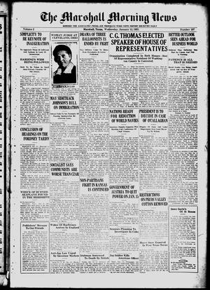 The Marshall Morning News (Marshall, Tex.), Vol. 2, No. 107, Ed. 1 Wednesday, January 12, 1921