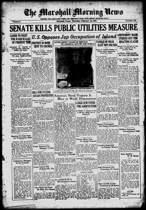 The Marshall Morning News (Marshall, Tex.), Vol. 2, No. 144, Ed. 1 Thursday, February 24, 1921