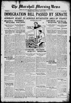The Marshall Morning News (Marshall, Tex.), Vol. 2, No. 194, Ed. 1 Saturday, April 23, 1921