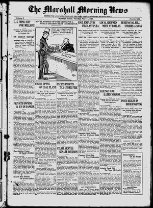 The Marshall Morning News (Marshall, Tex.), Vol. 2, No. 214, Ed. 1 Tuesday, May 17, 1921