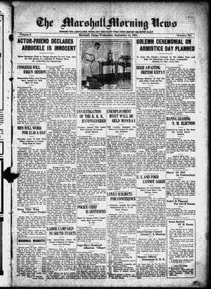 The Marshall Morning News (Marshall, Tex.), Vol. 2, No. 321, Ed. 1 Wednesday, September 21, 1921