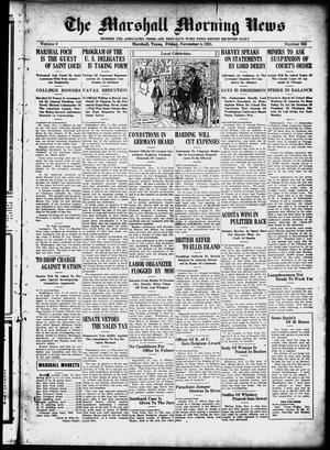 The Marshall Morning News (Marshall, Tex.), Vol. 2, No. 358, Ed. 1 Friday, November 4, 1921