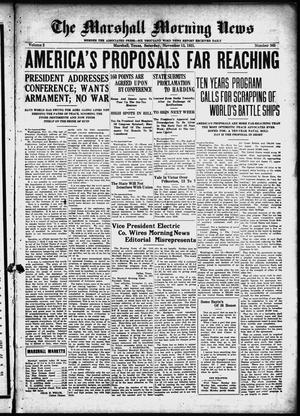 The Marshall Morning News (Marshall, Tex.), Vol. 2, No. 365, Ed. 1 Sunday, November 13, 1921