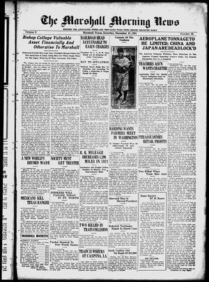 The Marshall Morning News (Marshall, Tex.), Vol. 3, No. 39, Ed. 1 Saturday, December 31, 1921