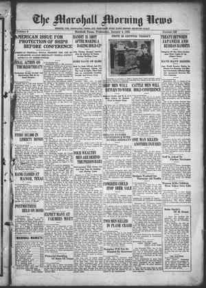 The Marshall Morning News (Marshall, Tex.), Vol. 3, No. 103, Ed. 1 Wednesday, January 4, 1922