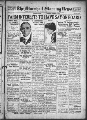 The Marshall Morning News (Marshall, Tex.), Vol. 3, No. 115, Ed. 1 Wednesday, January 18, 1922