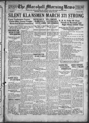 The Marshall Morning News (Marshall, Tex.), Vol. 3, No. 124, Ed. 1 Saturday, January 28, 1922