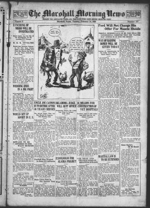 The Marshall Morning News (Marshall, Tex.), Vol. 3, No. 137, Ed. 1 Tuesday, February 14, 1922