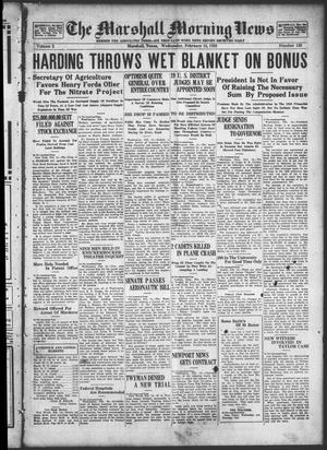 The Marshall Morning News (Marshall, Tex.), Vol. 3, No. 138, Ed. 1 Wednesday, February 15, 1922
