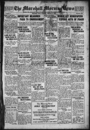 The Marshall Morning News (Marshall, Tex.), Vol. 4, No. 128, Ed. 1 Thursday, February 8, 1923