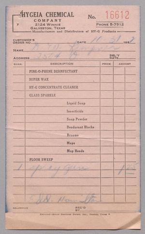 [Invoice for Spray Gun, October 1952]