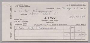 [Invoice for 20% Phosphate, May 22, 1952]