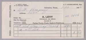 [Invoice for Items Purchased by D. W. Kempner, January 1952]