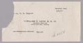 Text: [Invoice for Professional Services, March 1952}