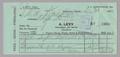 Primary view of [Invoice for Balance Due to A. Levy, January 1952]