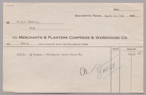 [Invoice for Bondex by Pittsburg Plate Glass Company, March 17, 1952]