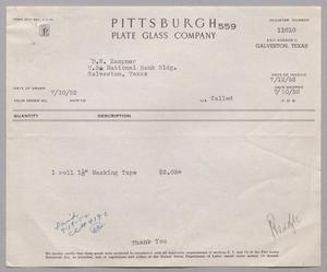 [Invoice for Masking Tape, July 1952]