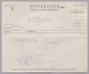 [Invoice for Crosby Turps and Primer, May 1952]