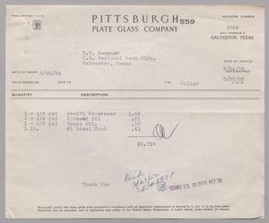 [Invoice from Pittsburgh Plate Glass Company, March 1952 #1]