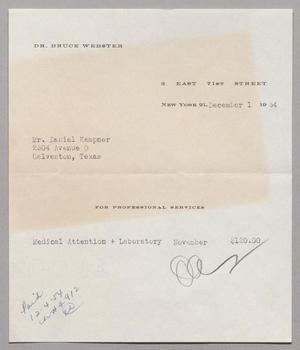 [Invoice for Professional Services, December 1954]