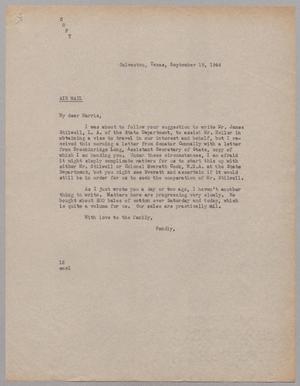 [Letter from Isaac H. Kempner to Harris L. Kempner, September 18, 1944, Copy]