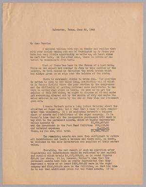 [Letter from Isaac H. Kempner to Harris L. Kempner, June 20, 1944]
