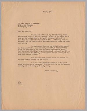 [Letter from A. H. Blackshear, Jr. to Lt. Com. Harris L. Kempner, May 9, 1944]