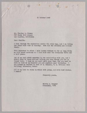 [Letter from Harris L. Kempner to Mr. Charles S. Thomas, October 12, 1945]