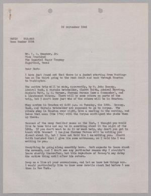 [Letter from Harris L. Kempner to Mr. I. H. Kempner, Jr., September 26, 1945]