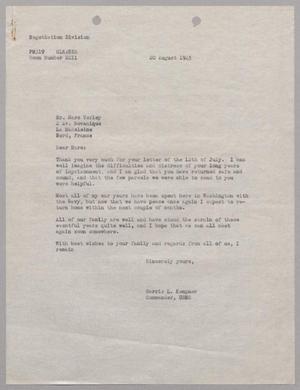 [Letter from Harris L. Kempner to Mr. Marc Verley, August 20, 1945]