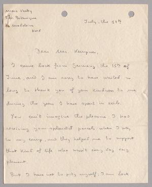 [Letter from Marc Verley to Mr. Kempner, July 12, 1945]