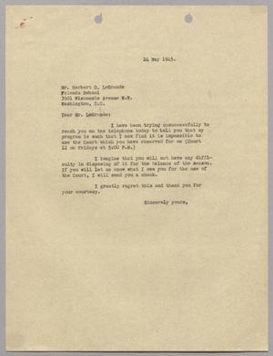 [Letter from Harris L. Kempner to Mr. Herbert O. LeGrande, May 24, 1945]