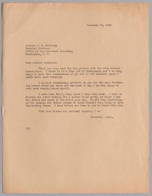 [Letter from Harris L. Kempner to Admiral S. M. Robinson, December 18, 1945]