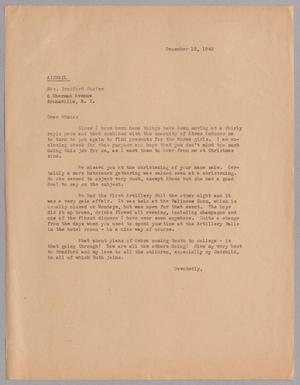 [Letter from Harris L. Kempner to Mrs. Bradford Durfee, December 12, 1945]