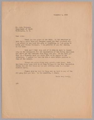Primary view of object titled '[Letter from Harris L. Kempner to Mr. John Ferguson, December 4, 1945]'.