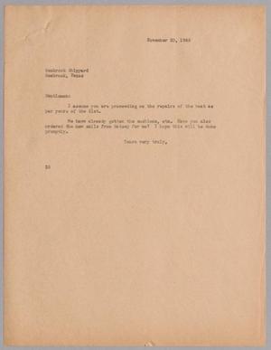 [Letter from Harris Leon Kempner to Seabrook Shipyard, November 30, 1945]