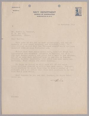 [Letter from Navy Department Bureau of Aeronautics to Mr. Harris L. Kempner, November 16, 1945]