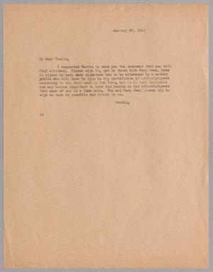 [Letter from A. H. Blackshear, Jr. to Cecile, January 26, 1945]