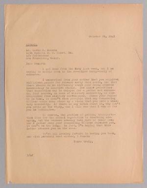 [Letter from Harris L. Kempner to Lt. David S. Godwin, October 26, 1945]