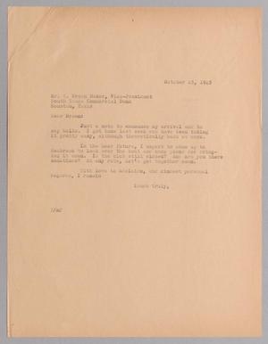 [Letter from Harris L. Kempner to Mr. W. Brown Baker, October 25, 1945]