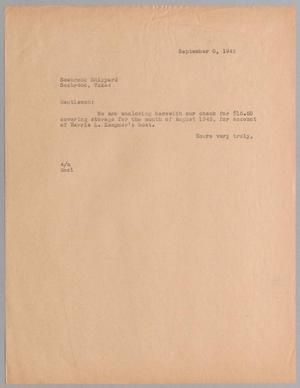 [Letter from A. H. Blackshear, Jr. to Seabrook Shipyard, September 8, 1945]