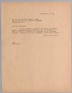 [Letter from A. H. Blackshear, Jr. to Mr. Jul B. Baumann, September 5, 1945]